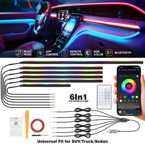 6in1 auto rgb led - led, symphony